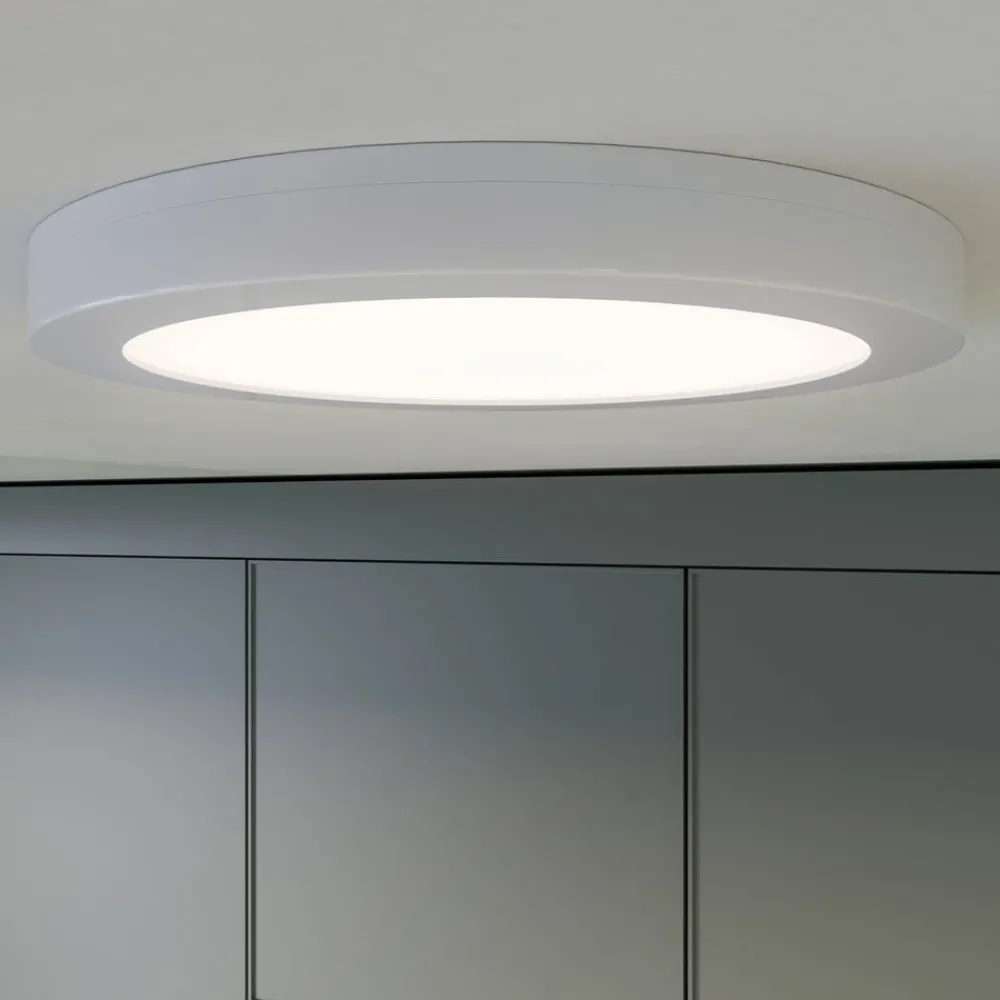 PRIOS Loftlamper|Loftlamper > LED-loftlampe Aureka, bevægelsessensor, Ø 23 cm, hvid