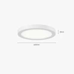 PRIOS Loftlamper|Loftlamper > LED-loftlampe Aureka, bevægelsessensor, Ø 23 cm, hvid