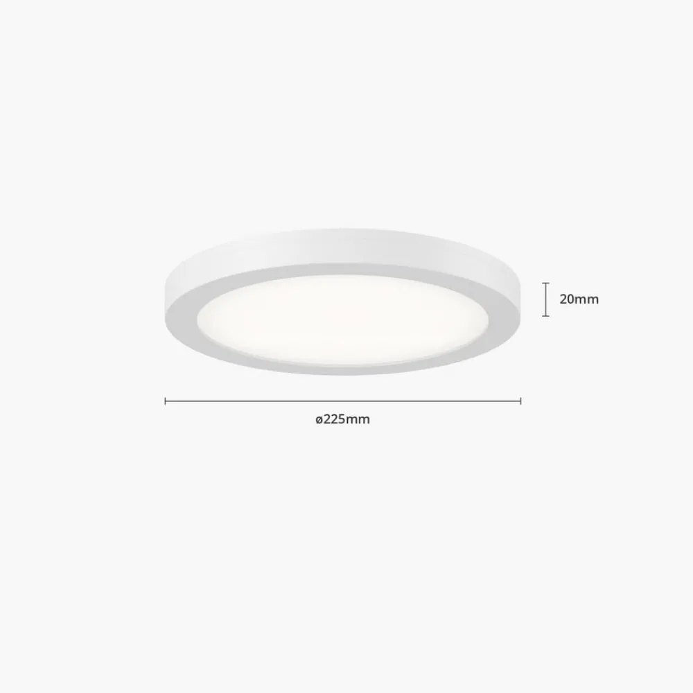 PRIOS Loftlamper|Loftlamper > LED-loftlampe Aureka, bevægelsessensor, Ø 23 cm, hvid