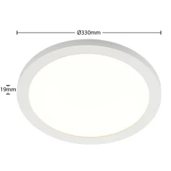 Gang|Loftlamper ^ PRIOS LED-loftlampe Aureka, bevægelsessensor, Ø 33 cm, hvid