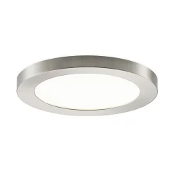 PRIOS Loftlamper|Indbygningsspots > LED-loftlampe Aureka, Ø 23 cm, sølv, metal