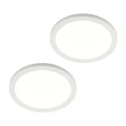 PRIOS Gang|Loftlamper > LED-loftlampe Aureka, sæt med 2, sensor, Ø 33 cm, hvid