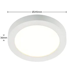 PRIOS Loftlamper|Loftlamper > LED-loftlampe Edwina, hvid, 25 cm, CCT, IP44