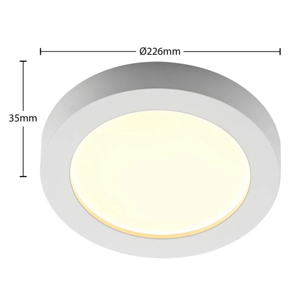 PRIOS Loftlamper > LED-loftlampe Edwina, hvid, 23 cm, CCT, IP44