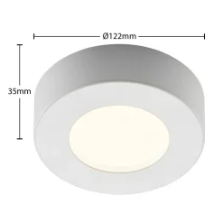 Loftlamper|Loftlamper ^ PRIOS LED-loftlampe Edwina, hvid, 12 cm, CCT, IP44