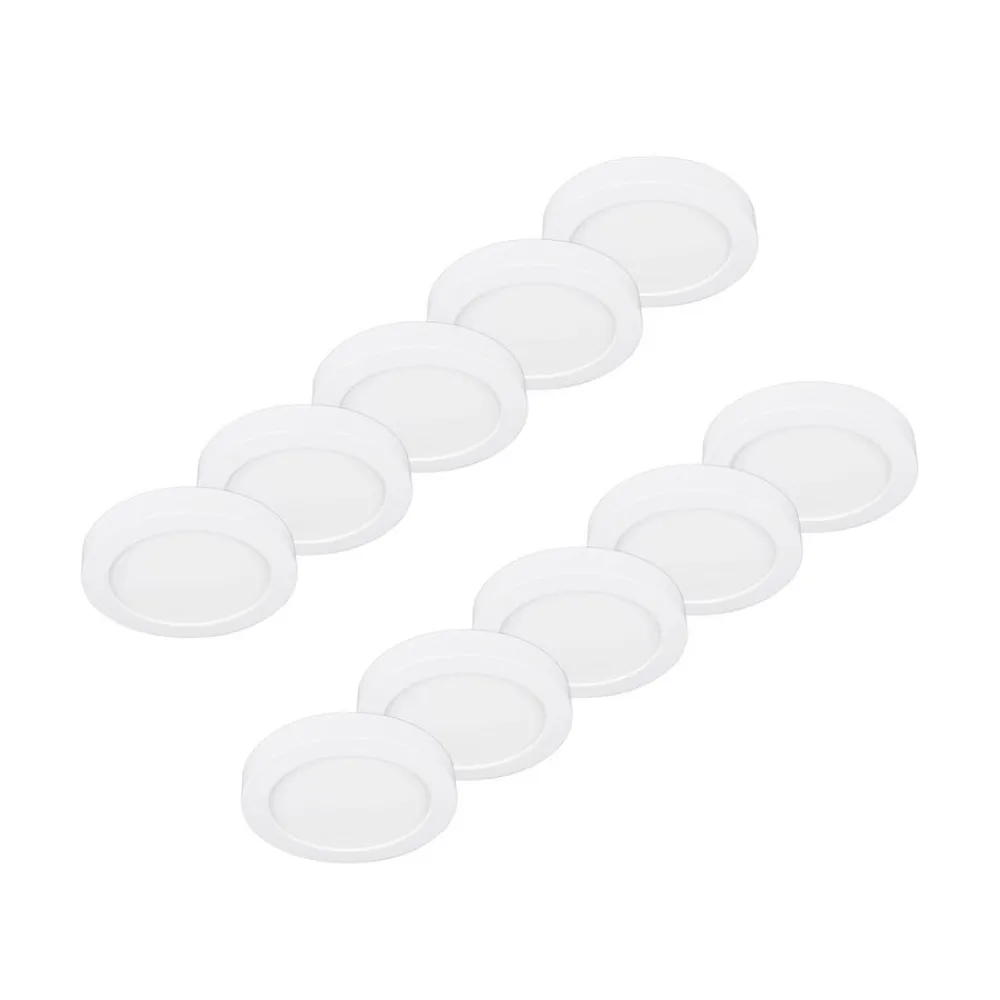 Loftlamper ^ PRIOS LED-loftlampe Edwina, hvid, 18 cm, sæt med 10 stk
