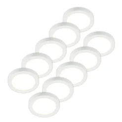 PRIOS Loftlamper > LED-loftlampe Edwina, hvid, 25 cm, sæt med 10 stk