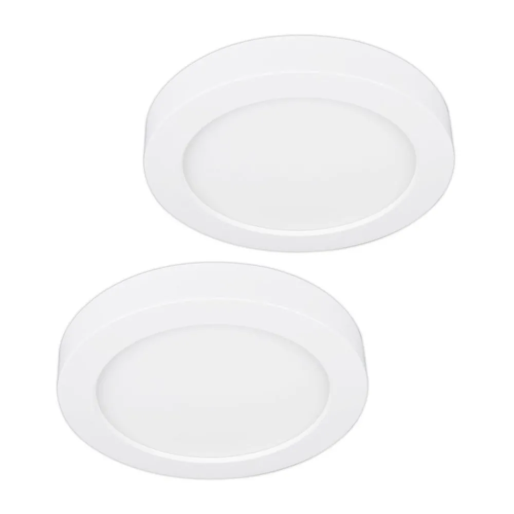 Loftlamper|Indbygningsspots ^ PRIOS LED-loftlampe Edwina, hvid, 23 cm, sæt med 2 stk