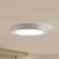PRIOS Loftlamper|Loftlamper > LED-loftlampe Edwina, sølv, 25 cm, CCT, IP44