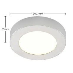 PRIOS Loftlamper > LED-loftlampe Edwina, sølv, 18 cm, sæt med 3 stk