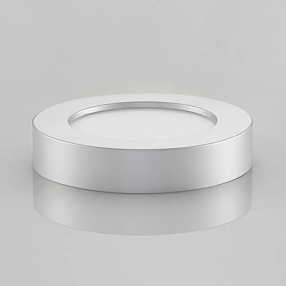 PRIOS Loftlamper > LED-loftlampe Edwina, sølv, 18 cm, sæt med 3 stk