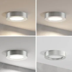 PRIOS Loftlamper > LED-loftlampe Edwina, sølv, 18 cm, sæt med 3 stk