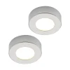 PRIOS Loftlamper > LED-loftlampe Edwina, sølv, 12 cm, sæt med 2 stk
