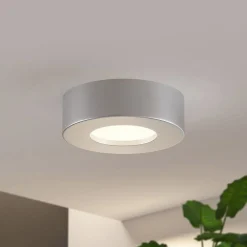 PRIOS Loftlamper > LED-loftlampe Edwina, sølv, 12 cm, sæt med 2 stk