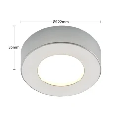 PRIOS Loftlamper > LED-loftlampe Edwina, sølv, 12 cm, sæt med 2 stk