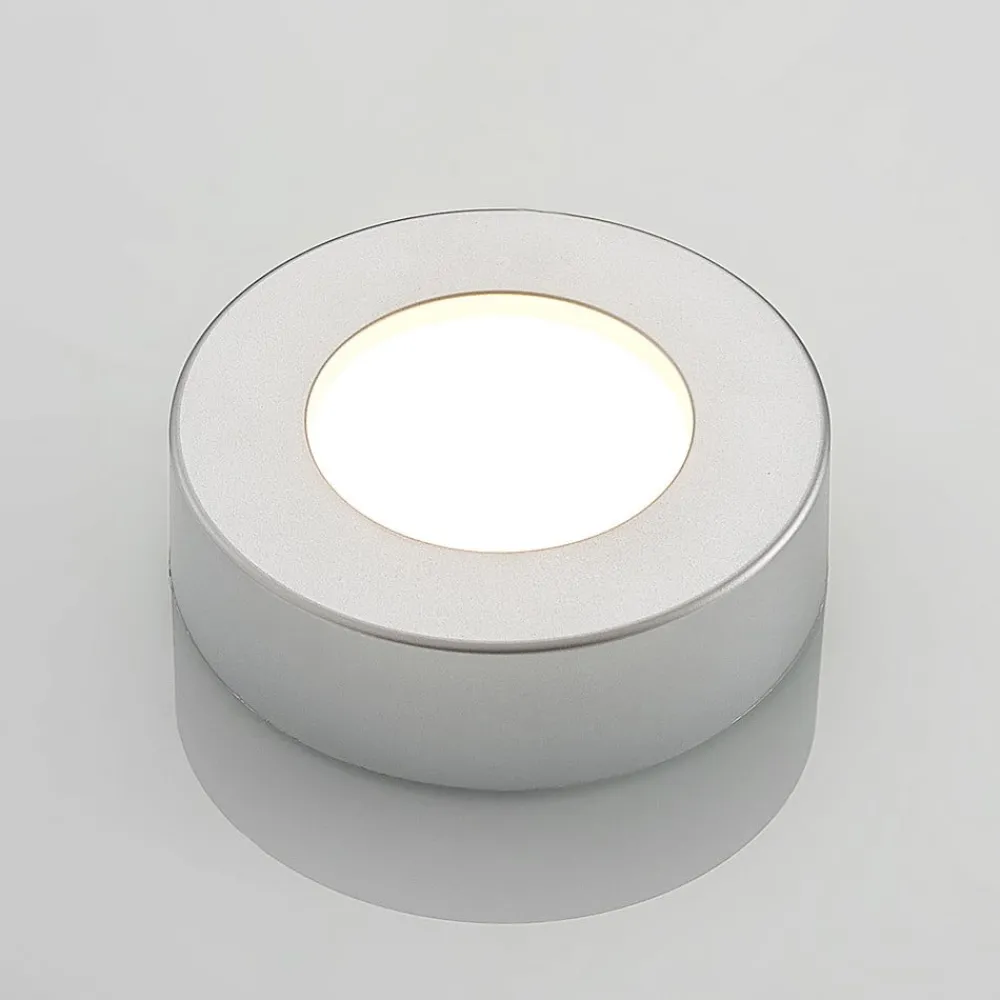 PRIOS Loftlamper > LED-loftlampe Edwina, sølv, 12 cm, sæt med 2 stk