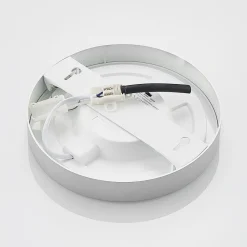Loftlamper ^ PRIOS LED-loftlampe Edwina, sølv, 23 cm, CCT, IP44