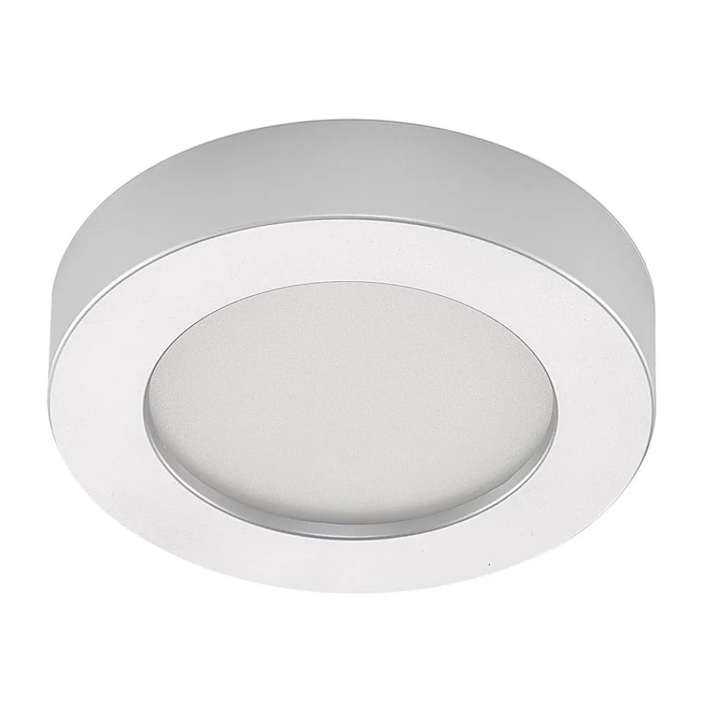 PRIOS Loftlamper > LED-loftlampe Edwina, sølv, 18 cm, CCT, IP44