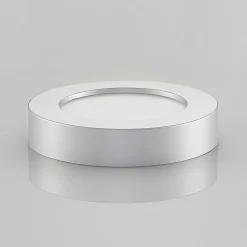 PRIOS Loftlamper > LED-loftlampe Edwina, sølv, 18 cm, CCT, IP44