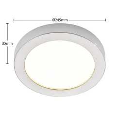 PRIOS Loftlamper > LED-loftlampe Edwina, sølv, 25 cm, sæt med 10 stk