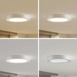 PRIOS Loftlamper > LED-loftlampe Edwina, sølv, 25 cm, sæt med 10 stk