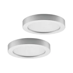 PRIOS Loftlamper > LED-loftlampe Edwina, sølv, 25 cm, sæt med 2 stk