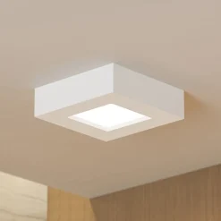 Loftlamper ^ PRIOS LED-loftslampe Alette, hvid, 12,2 cm, dæmpbar