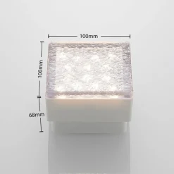 PRIOS Terrassebelysning|Nedgravet Udebelysning > LED nedgravningslampe Ewgenie, 10 cm, transparent