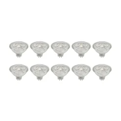 PRIOS Led Pærer > LED-reflektor GU5.3 4.3W 345lm 36° klar 827 sæt med 10 stk