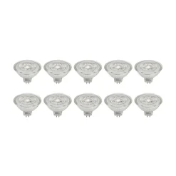 PRIOS Led Pærer > LED-reflektor GU5.3 4.9W 500lm 36° klar 827 sæt med 10 stk