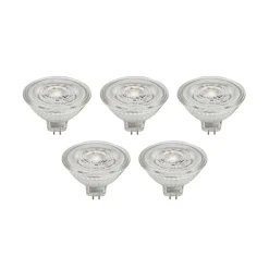Led Pærer ^ PRIOS LED-reflektor GU5.3 4.9W 500lm 36° klar 840 sæt med 5 stk