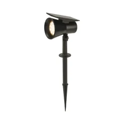 Solcellelamper|Terrassebelysning ^ PRIOS LED-solspot Birko, højde 56 cm, sort, jordspyd