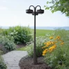 PRIOS Terrassebelysning|Gadebelysning > LED-udendørslampe Thorus, 204 cm, sort, 3 lyskilder, IP44