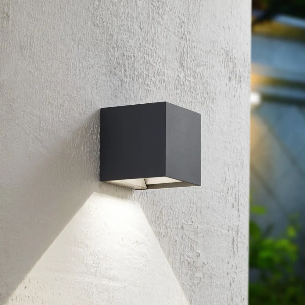Væglampe Med Sensor|Solcellelamper ^ PRIOS LED-væglampe med solceller Lius, højde 15 cm, bevægelsessensor