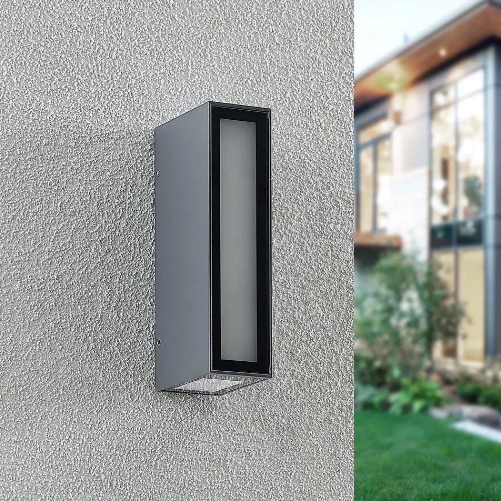 PRIOS Væglamper > Loriava LED udendørs væglampe i mørkegrå