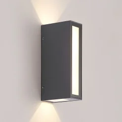 PRIOS Væglamper > Loriava LED udendørs væglampe i mørkegrå