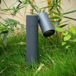 PRIOS Udendørs Spot > spot med jordspyd Tulimar, højde 40 cm, antracit, aluminium
