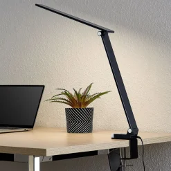 Arbejdsrum/Kontor|Bordlamper ^ PRIOS Tamarin LED-bordlampe, kan dæmpes, sort