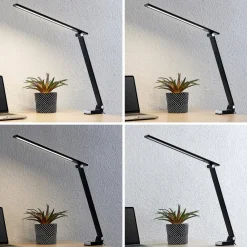 Arbejdsrum/Kontor|Bordlamper ^ PRIOS Tamarin LED-bordlampe, kan dæmpes, sort