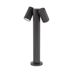 PRIOS Terrassebelysning|Sokkellamper > Tulimar sokkellampe, 45 cm, antracit, 2 lyskilder, aluminium