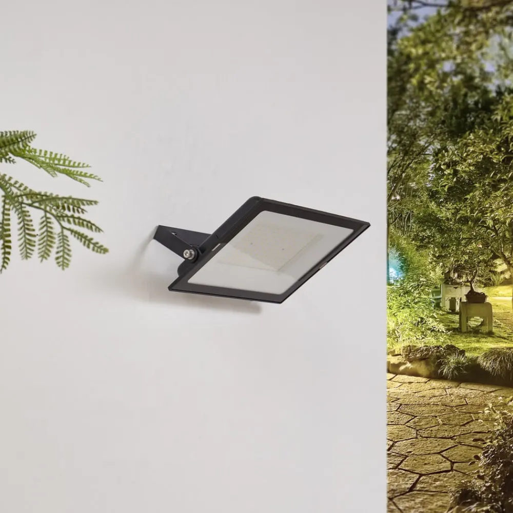 Udendørs Spot|Væglamper ^ PRIOS udendørs LED-spot Maikel, 150W, 12000lm, metal