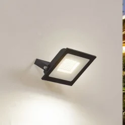 Terrassebelysning|Udendørs Spot ^ PRIOS udendørs LED-spot Maikel, 50W, 4000lm, metal
