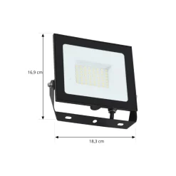 Terrassebelysning|Udendørs Spot ^ PRIOS udendørs LED-spot Maikel, 50W, 4000lm, metal