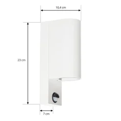 PRIOS Væglampe Med Sensor|Væglamper > udendørs væglampe Tetje, hvid, rund, sensor