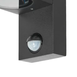 PRIOS Væglampe Med Sensor|Væglamper > udendørs væglampe Tetje, sort, rund, sensor