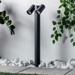 PRIOS Terrassebelysning|Gadebelysning > vejlampe Tulimar, 2 lyskilder, 60 cm, metal, IP65