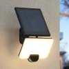 Solcelle Lampe Med Sensor|Væglampe Med Sensor ^ PRIOS Yahir LED-solcellevægspot, sensor, sort