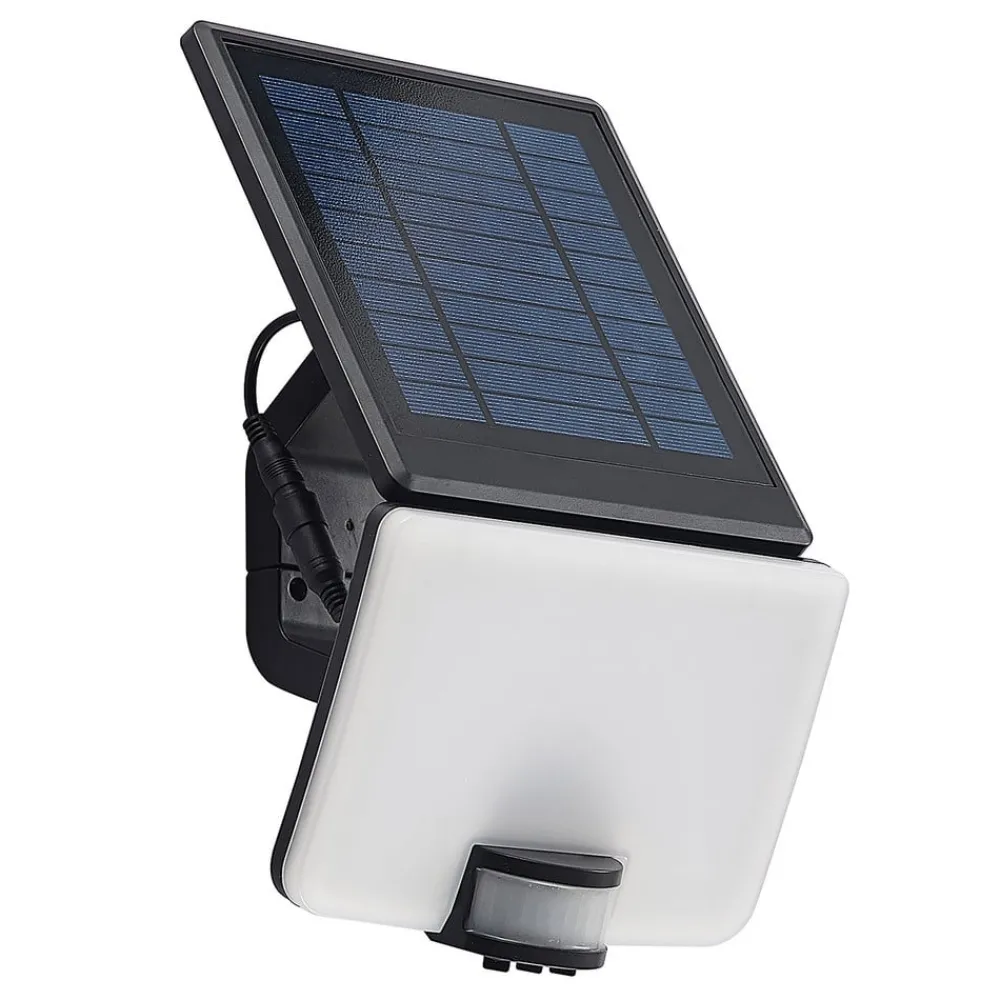 Solcelle Lampe Med Sensor|Væglampe Med Sensor ^ PRIOS Yahir LED-solcellevægspot, sensor, sort