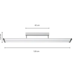PRIOS Arbejdsrum/Kontor > Yuela LED-loftlampe, DALI, 120 cm, hvid
