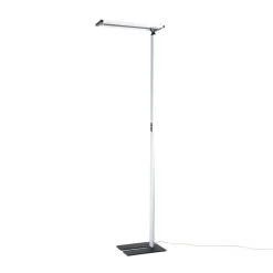 PRIOS Gulvlamper > Zyair LED-gulvlampe til kontor, sølv 59,7 cm